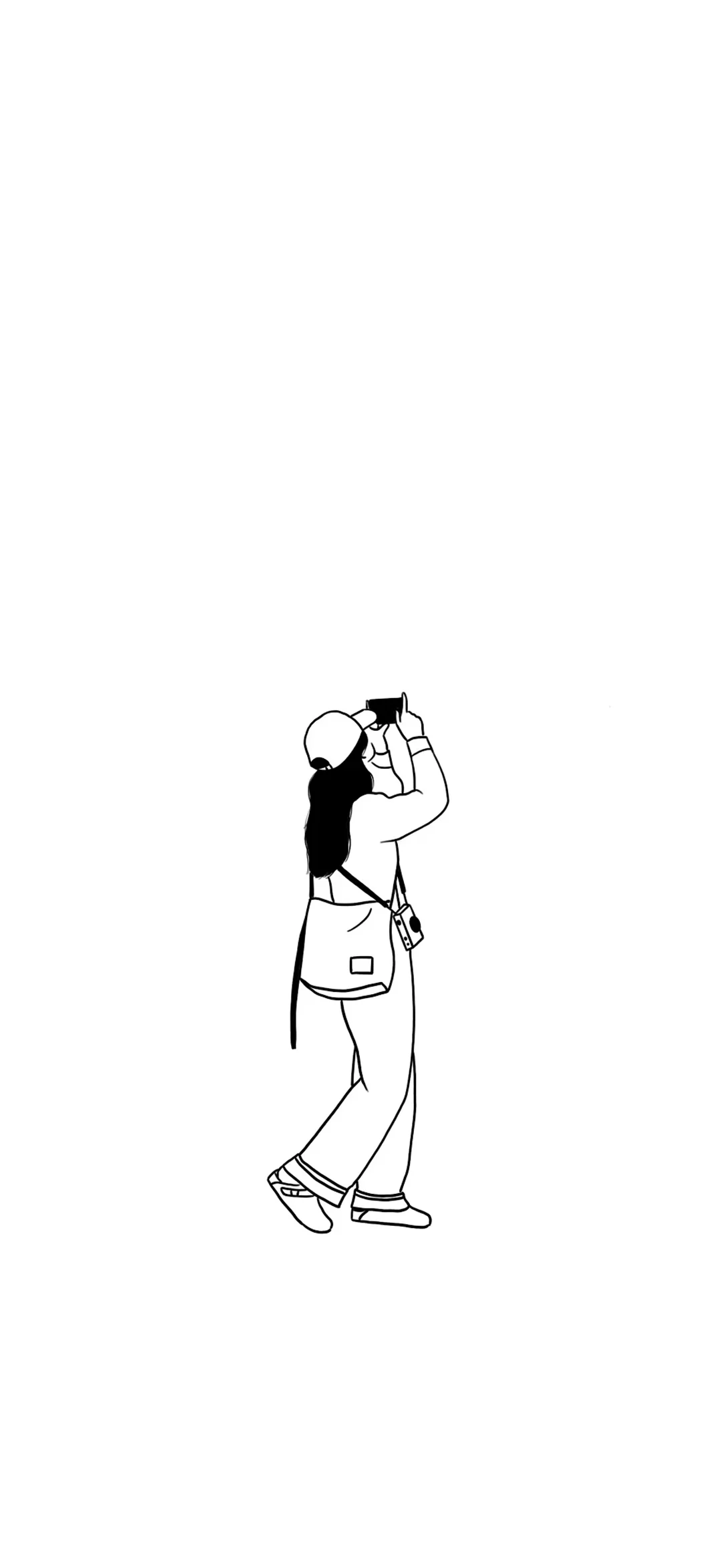 黑白线条描绘有趣的灵魂手机壁纸