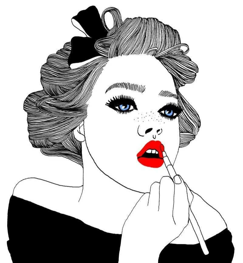 沉迷美女头像线描的第N天!