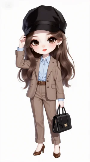 西装立绘美女全身图