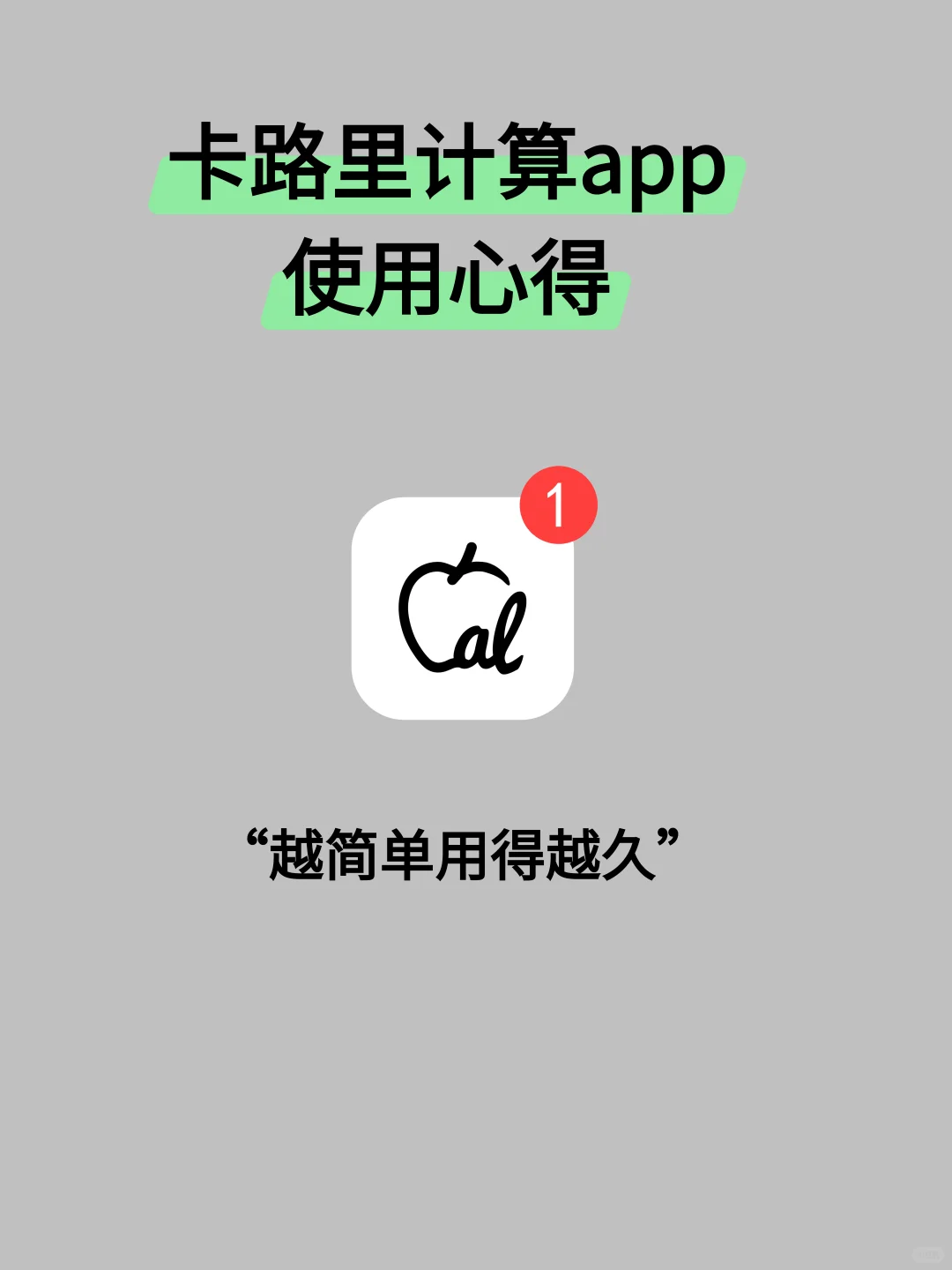 卡路里计算app,越简单用的越久!
