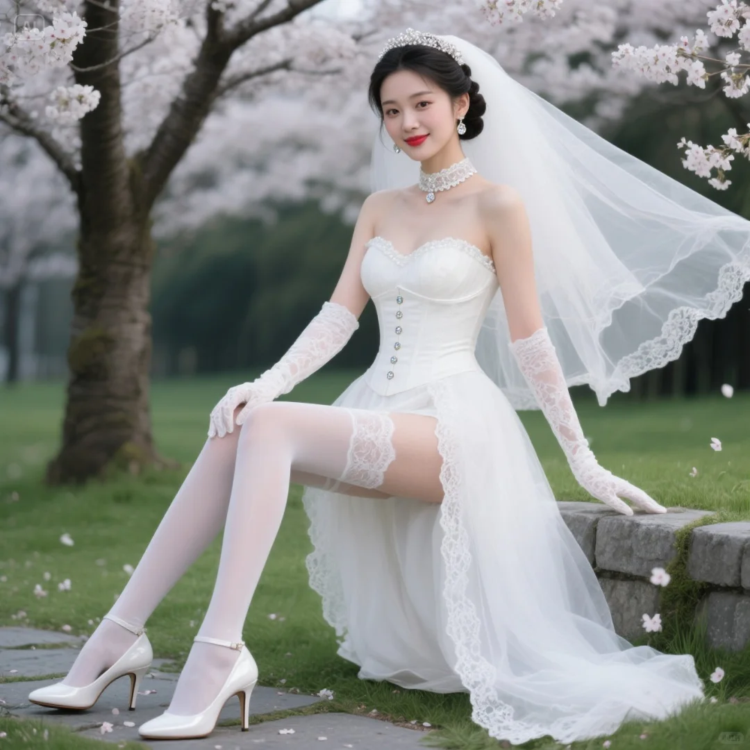白栀夏的婚纱写真——樱花树下2
