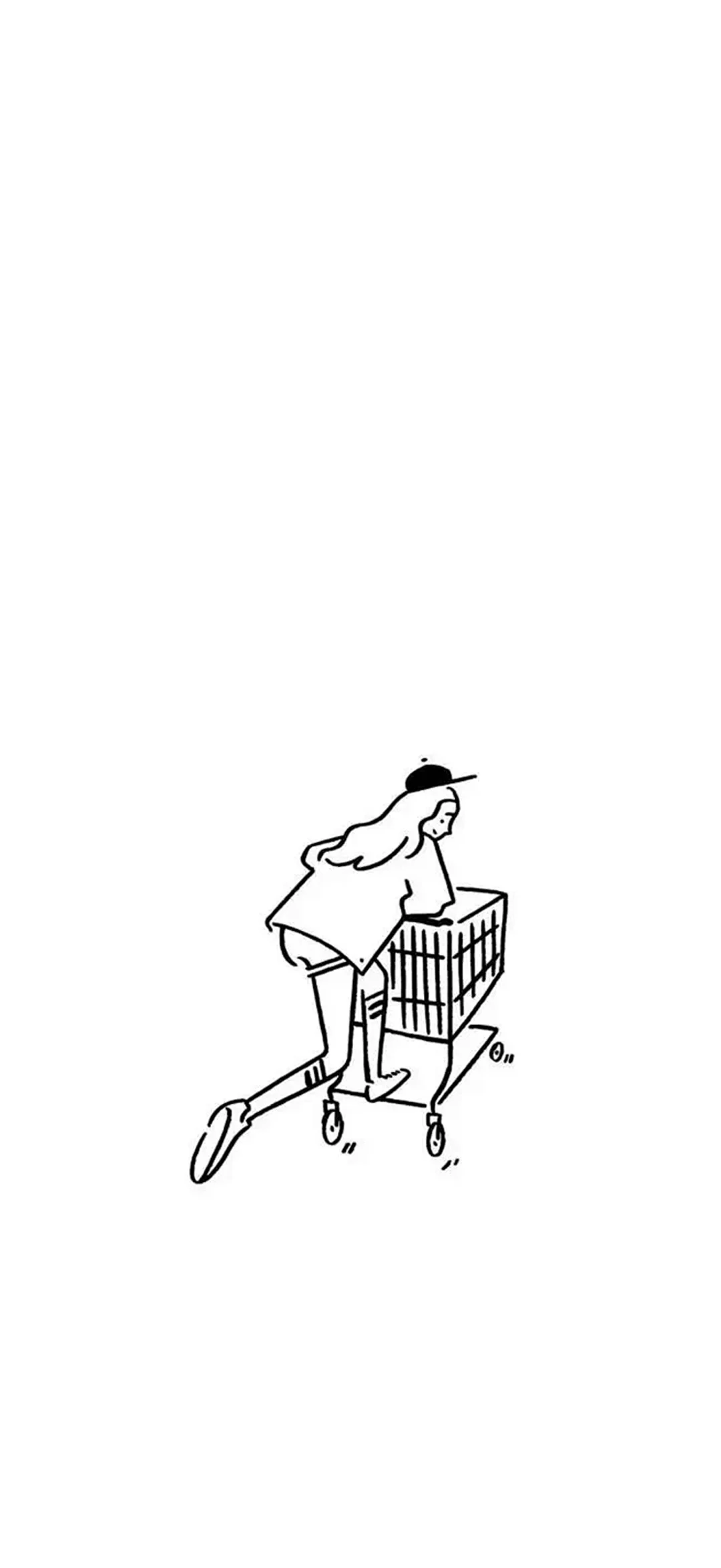 黑白线条描绘有趣的灵魂手机壁纸