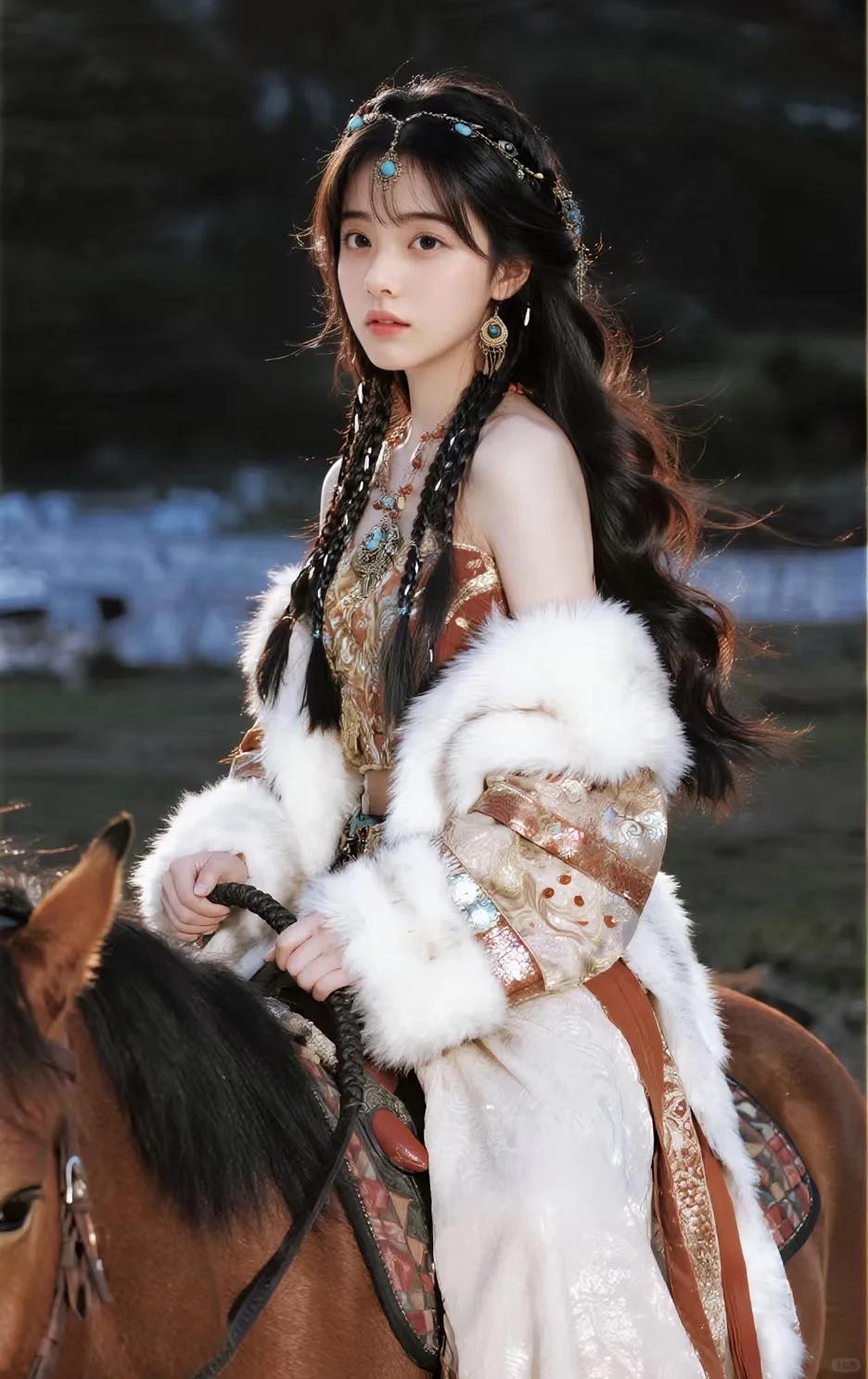 附上图！我的山海巫女AI写真封神了❄️