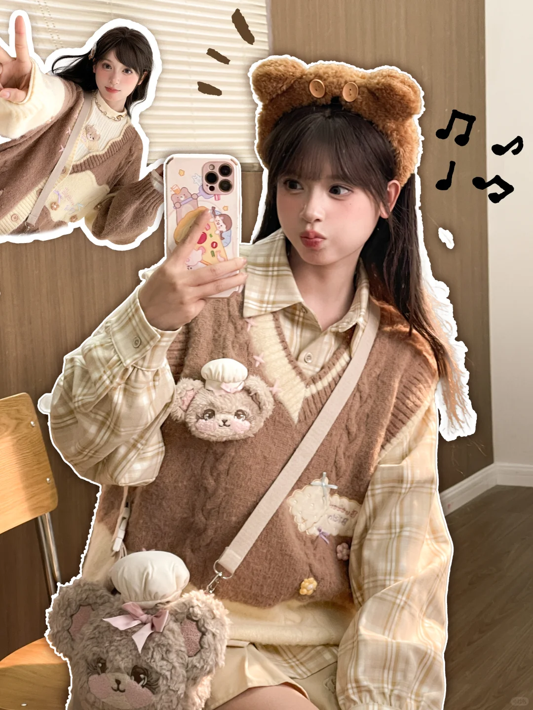 (=゚ω゚)ノ今天是豹可爱的小熊🧸!
