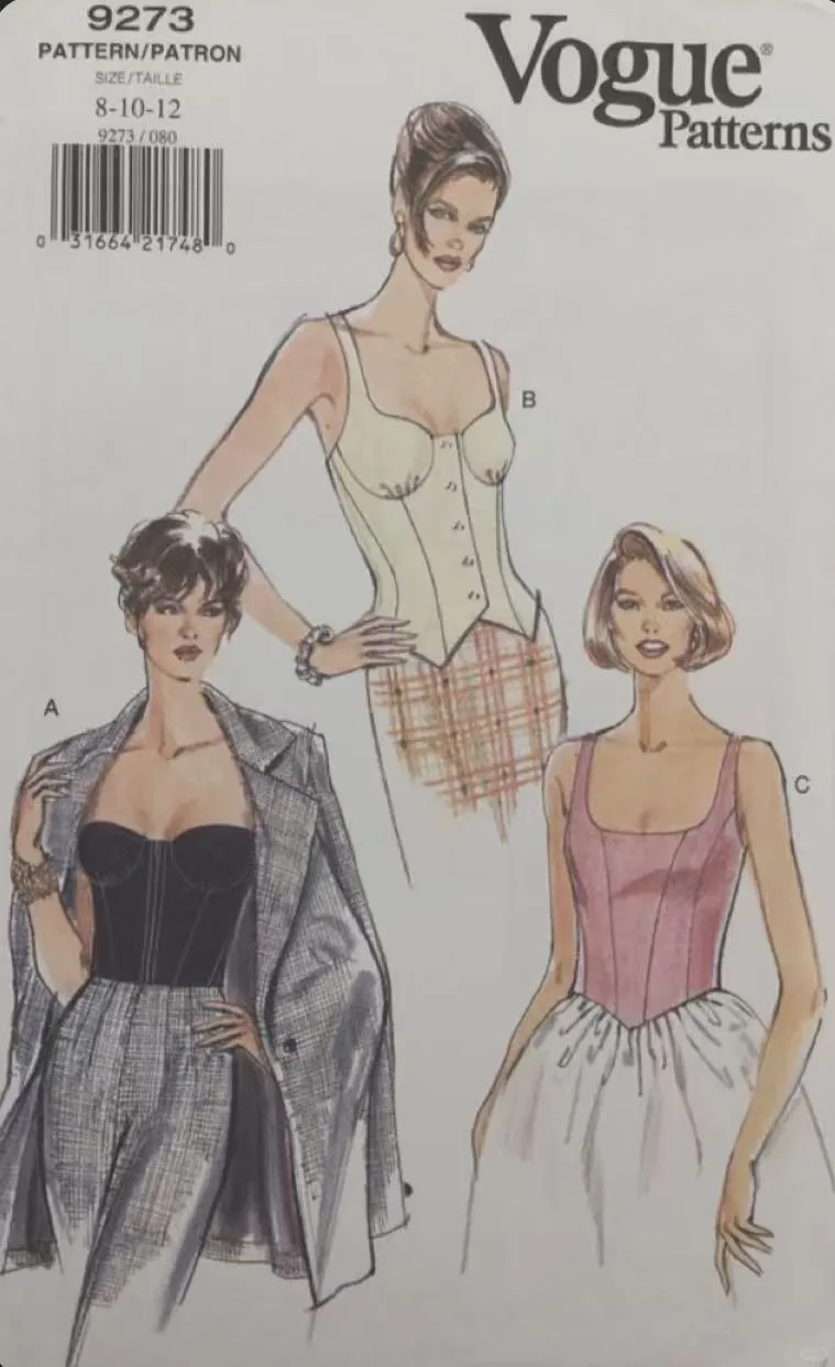 vintage图鉴Vogue 9273 鱼骨胸衣