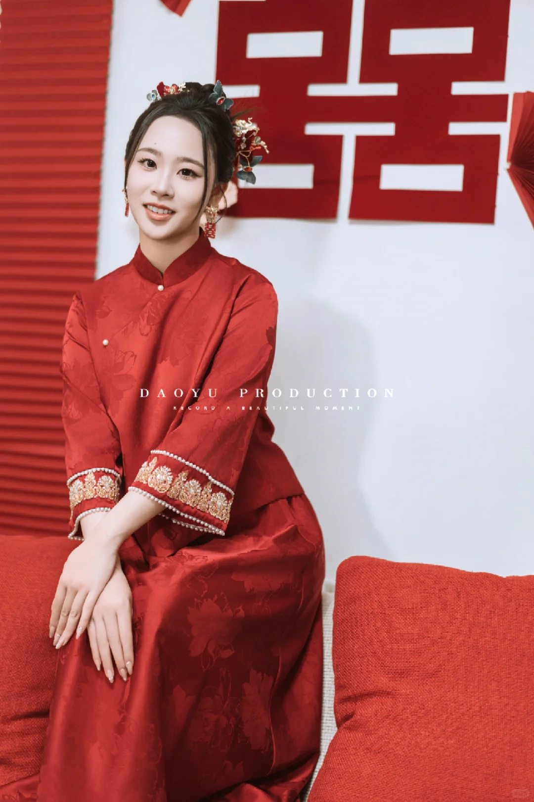 红色晨袍尊嘟太美啦！