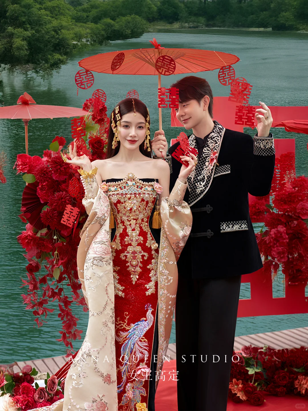 上海婚纱照💕乌篷船上的新中式婚纱照✨