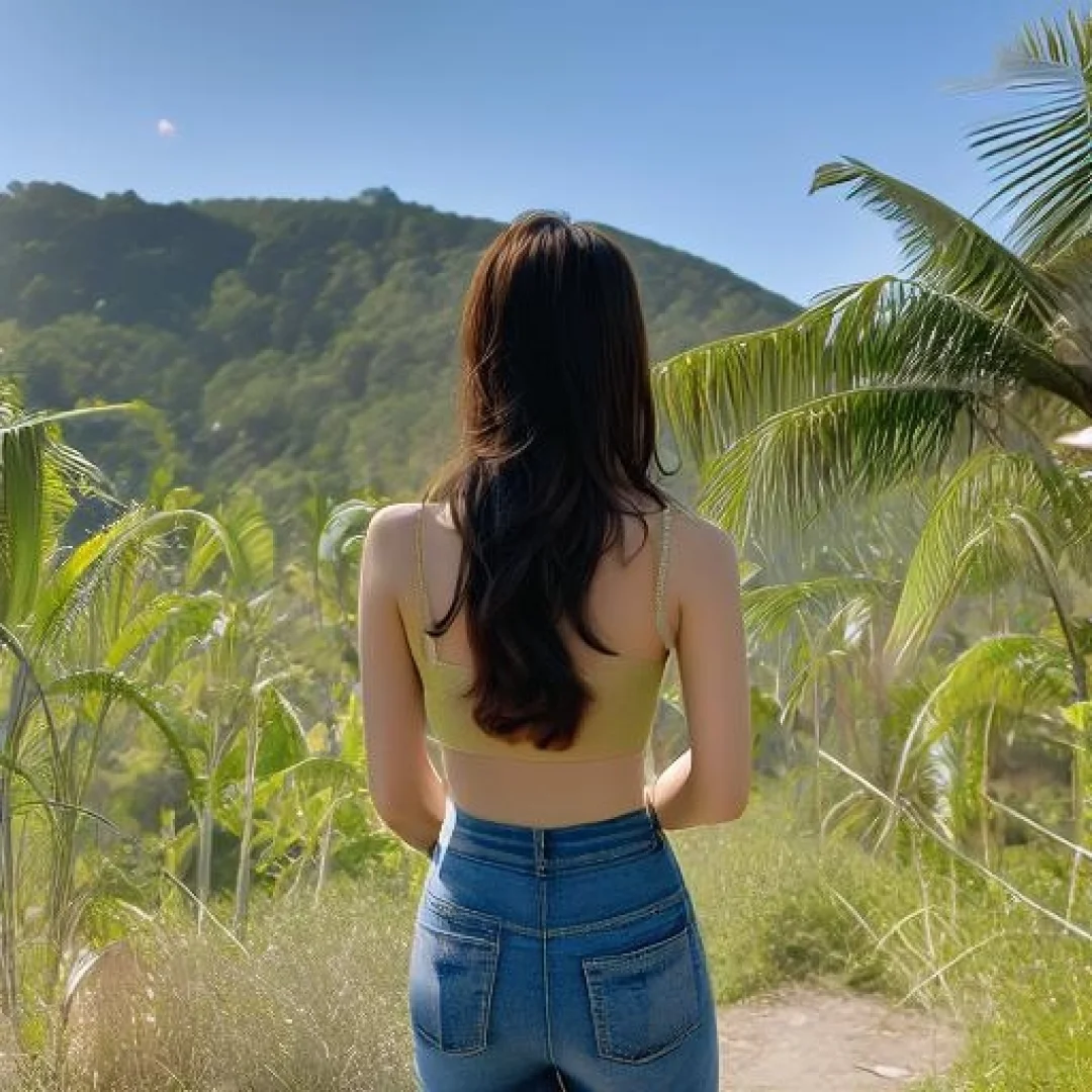 美女背影如诗如画