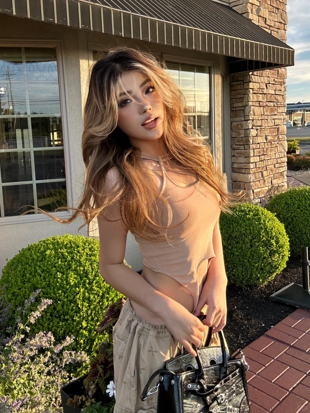 黄黑皮辣妹美式ootd