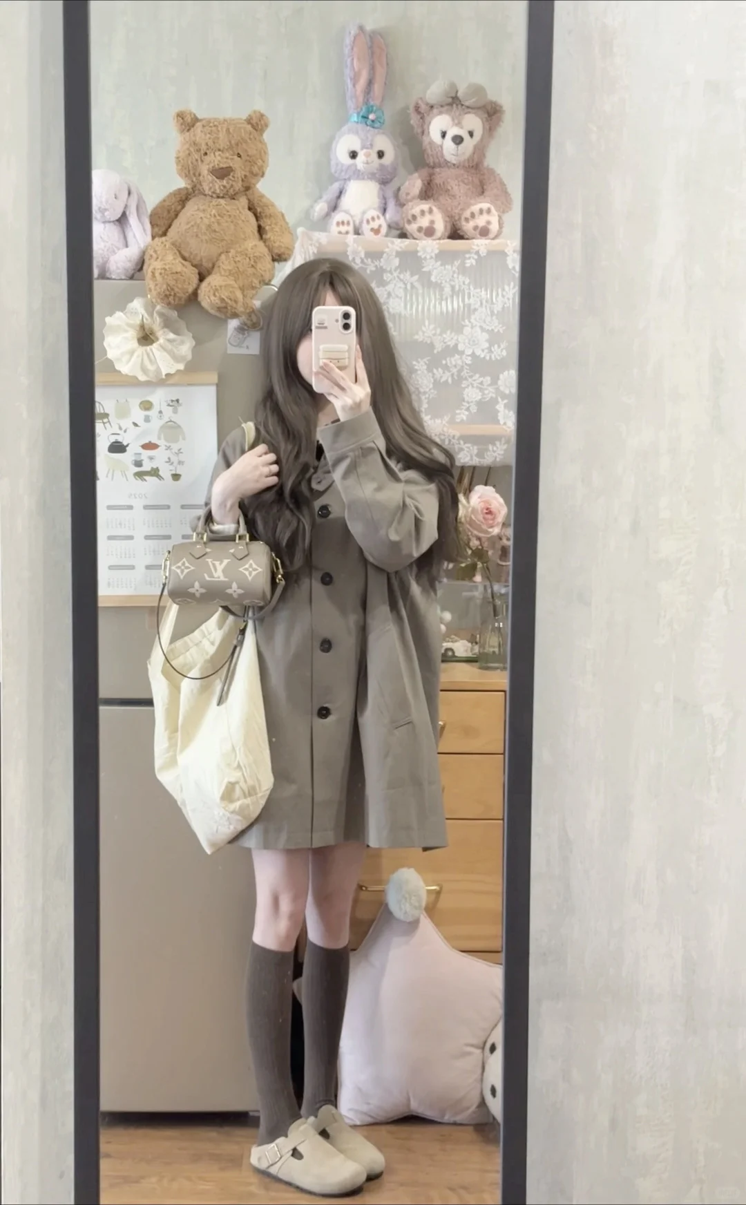 ॰¨̮🧺ℴ🧸⋆｡风衣➕小腿🧦！！这么搭！！