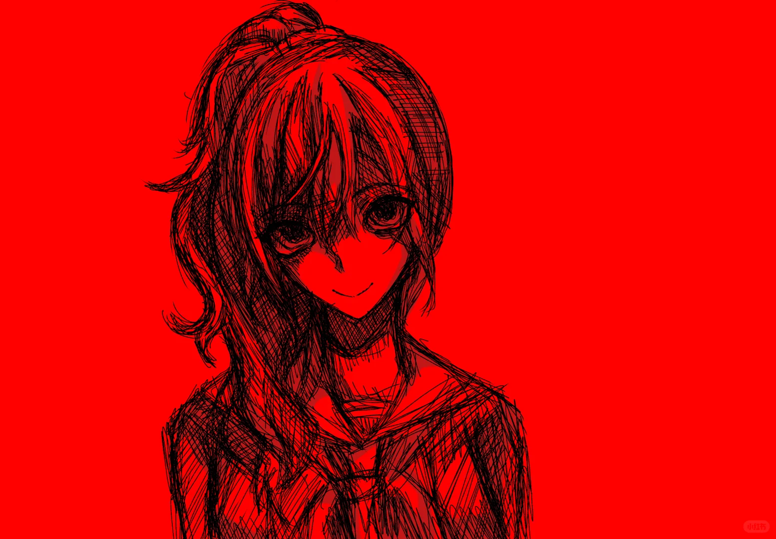 朝比奈真冬微笑时候。