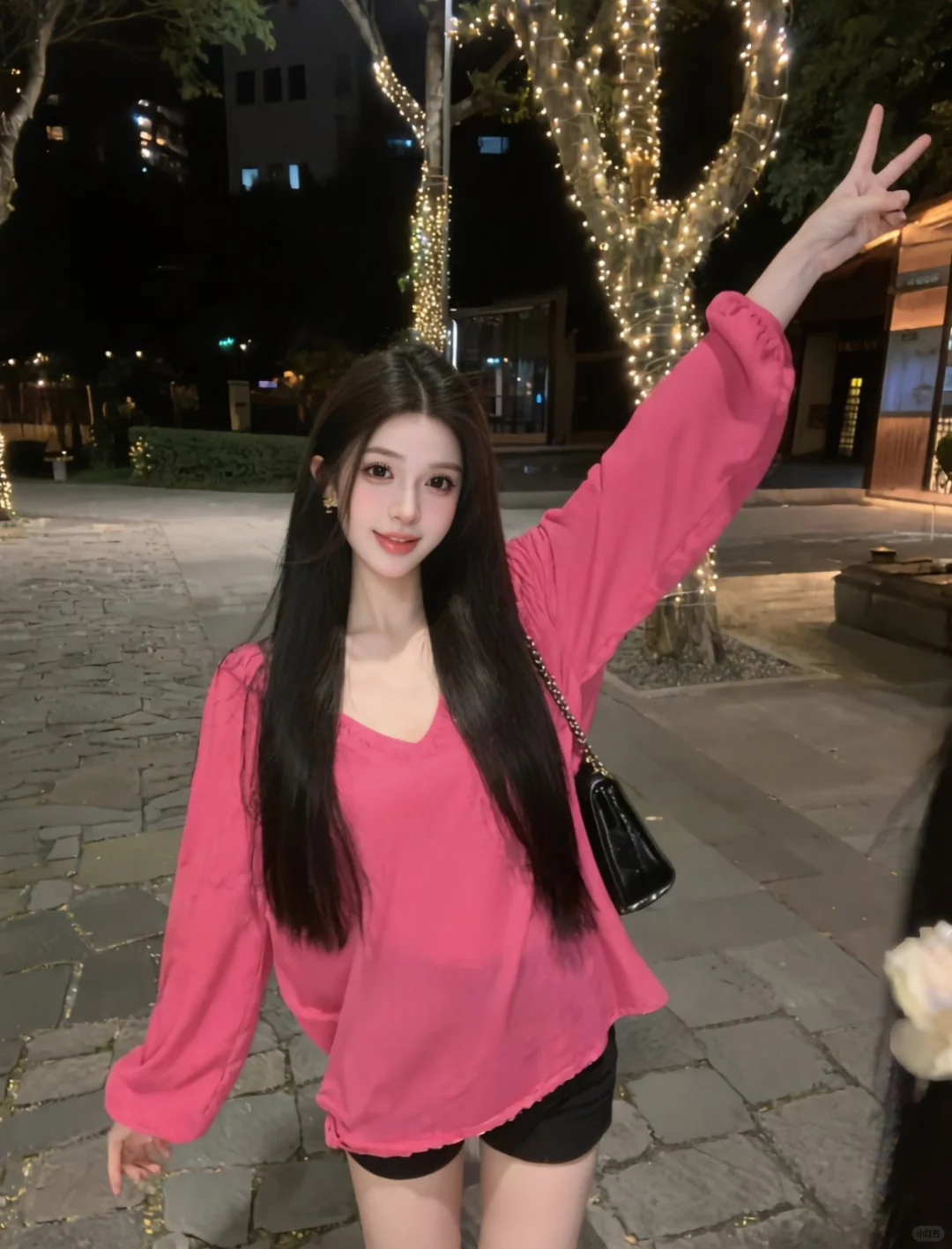 等红绿灯时的氛围感拍照