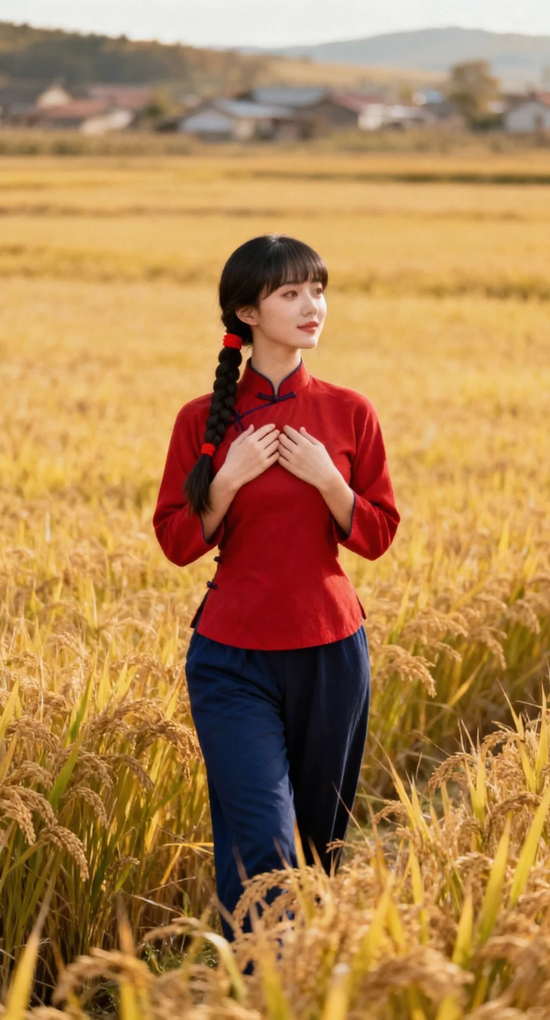 稻田里，她是最美的风景！