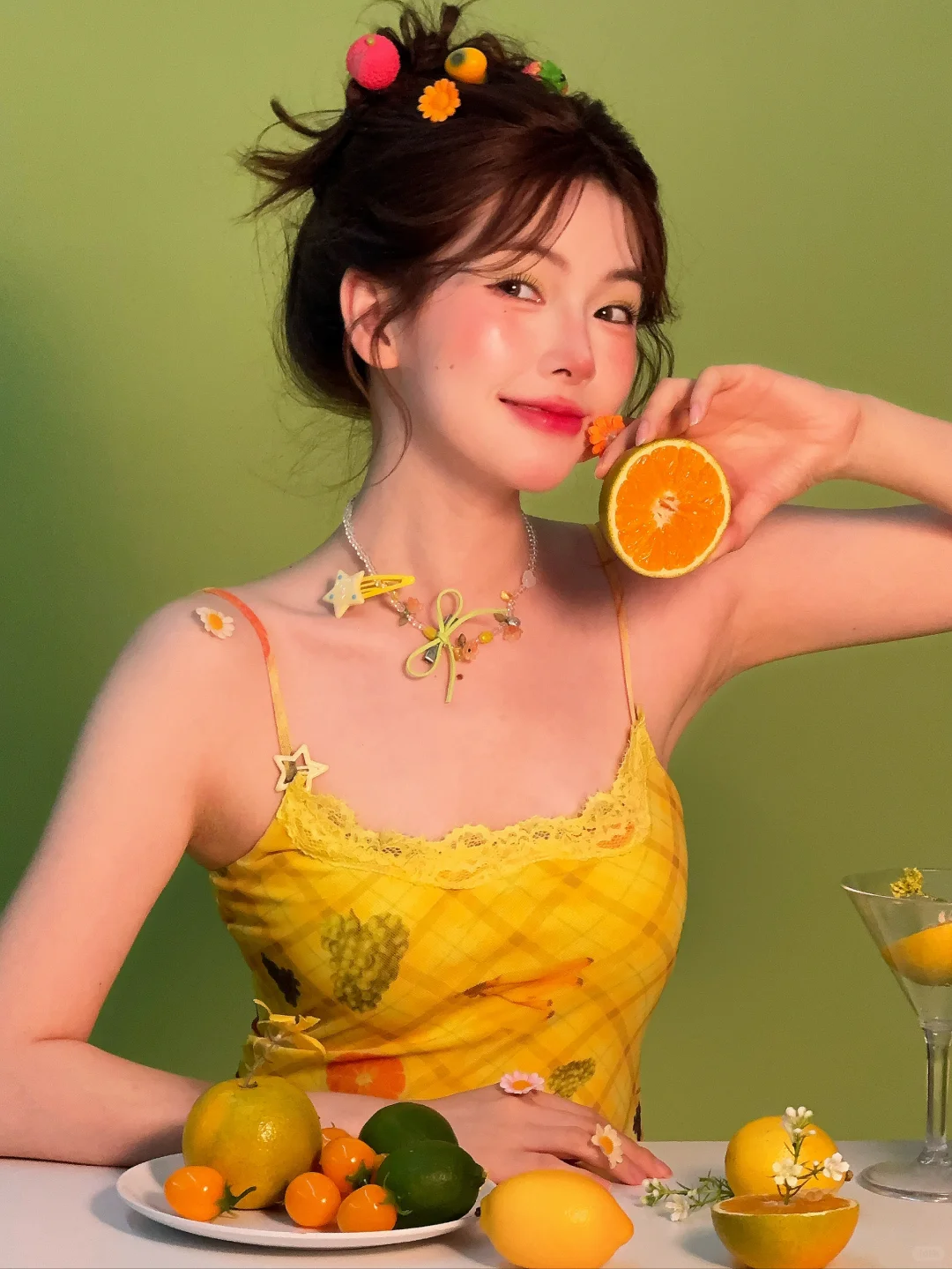 今天是多巴胺水果女孩🍊🏖️🍋