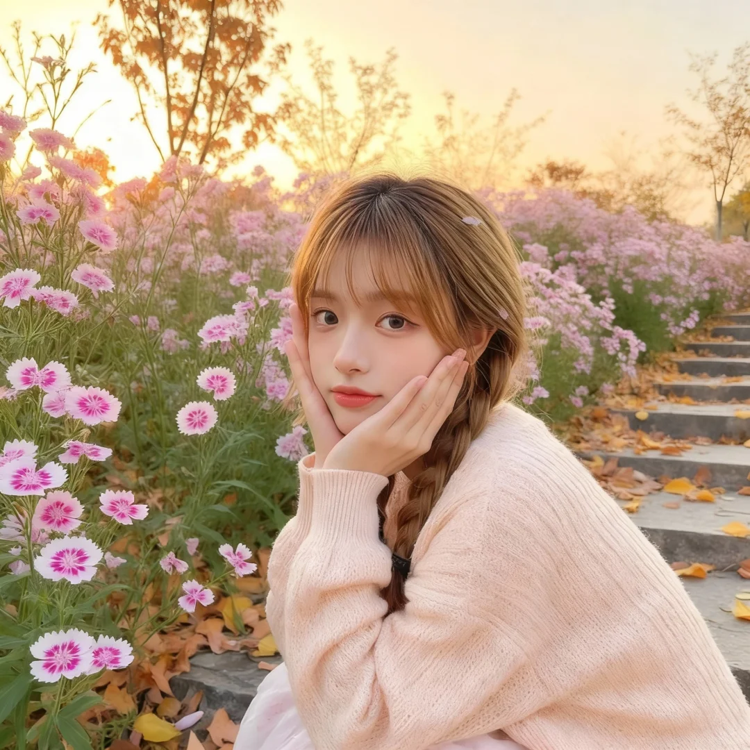 秋日粉色系少女头像 | 掉进温柔宇宙✨