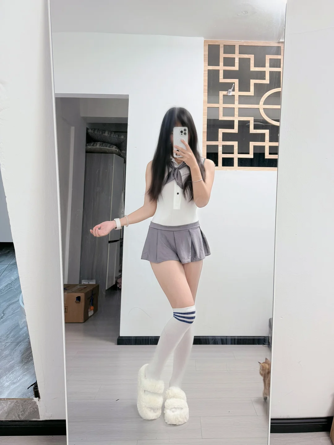左滑帮我穿上吧🩶学院风真的好可爱