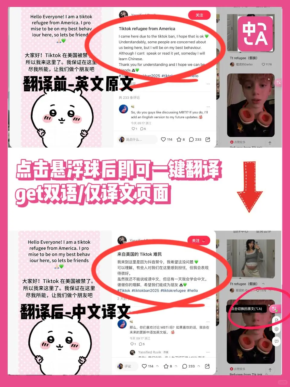 🍠也能一键翻译 沉浸式翻译轻松get英文贴