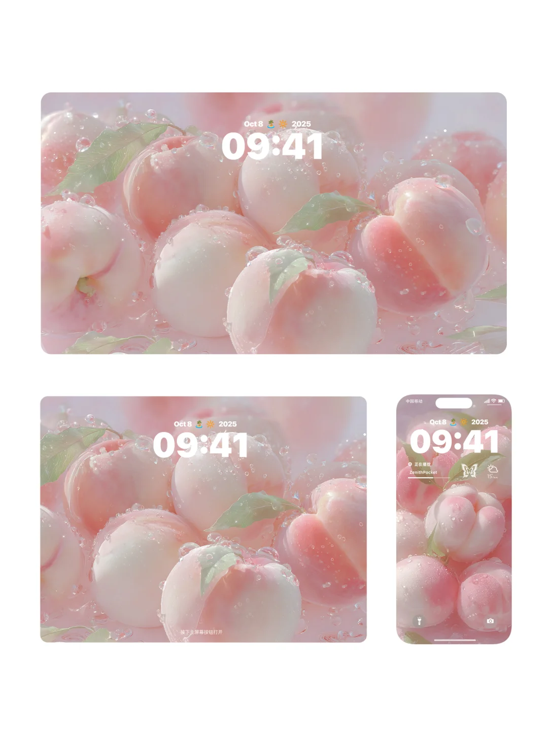真想咬一口这水蜜桃|治愈系壁纸