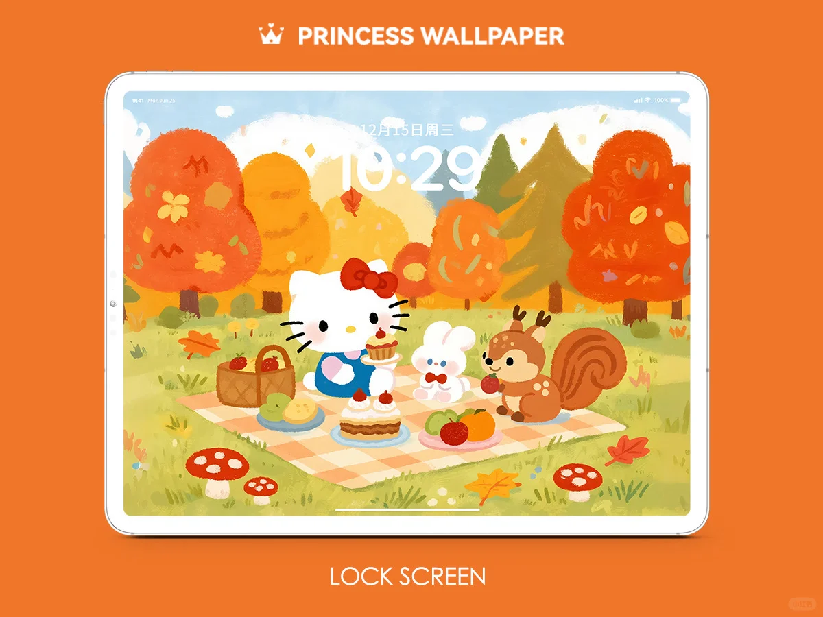 923#🍁HelloKitty秋日野餐🍂ipad高清壁纸