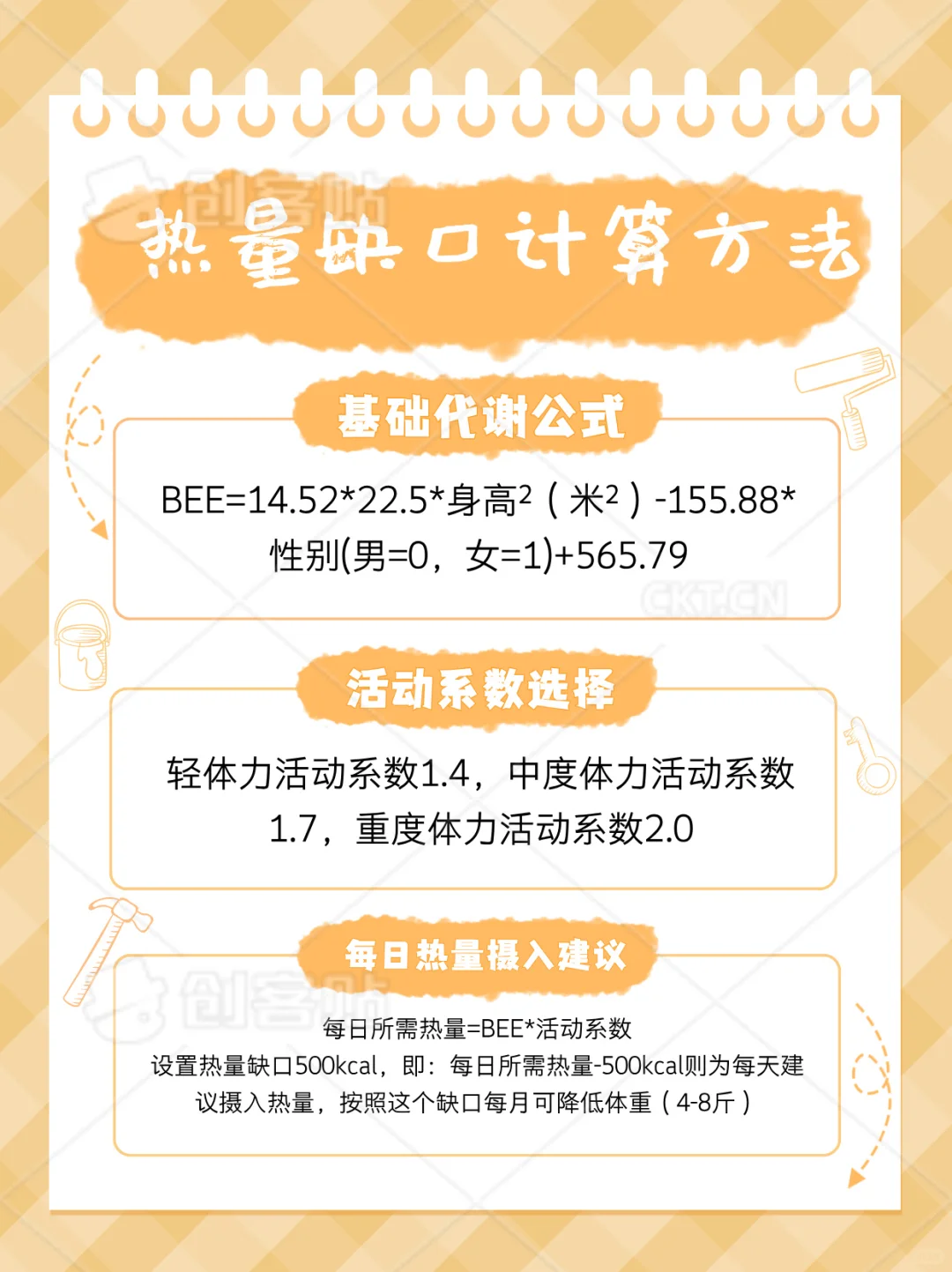 一个月减重4-8斤，你需要摄入多少热量？