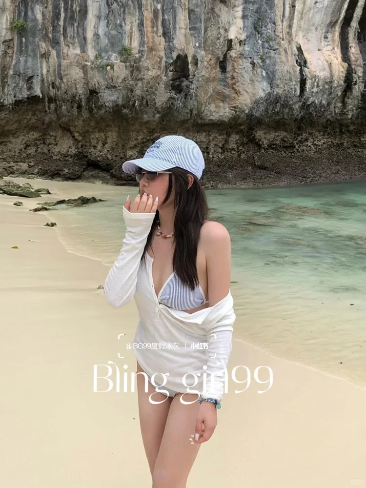 海岛松弛感泳衣穿搭🎧随性感直接溢出屏幕