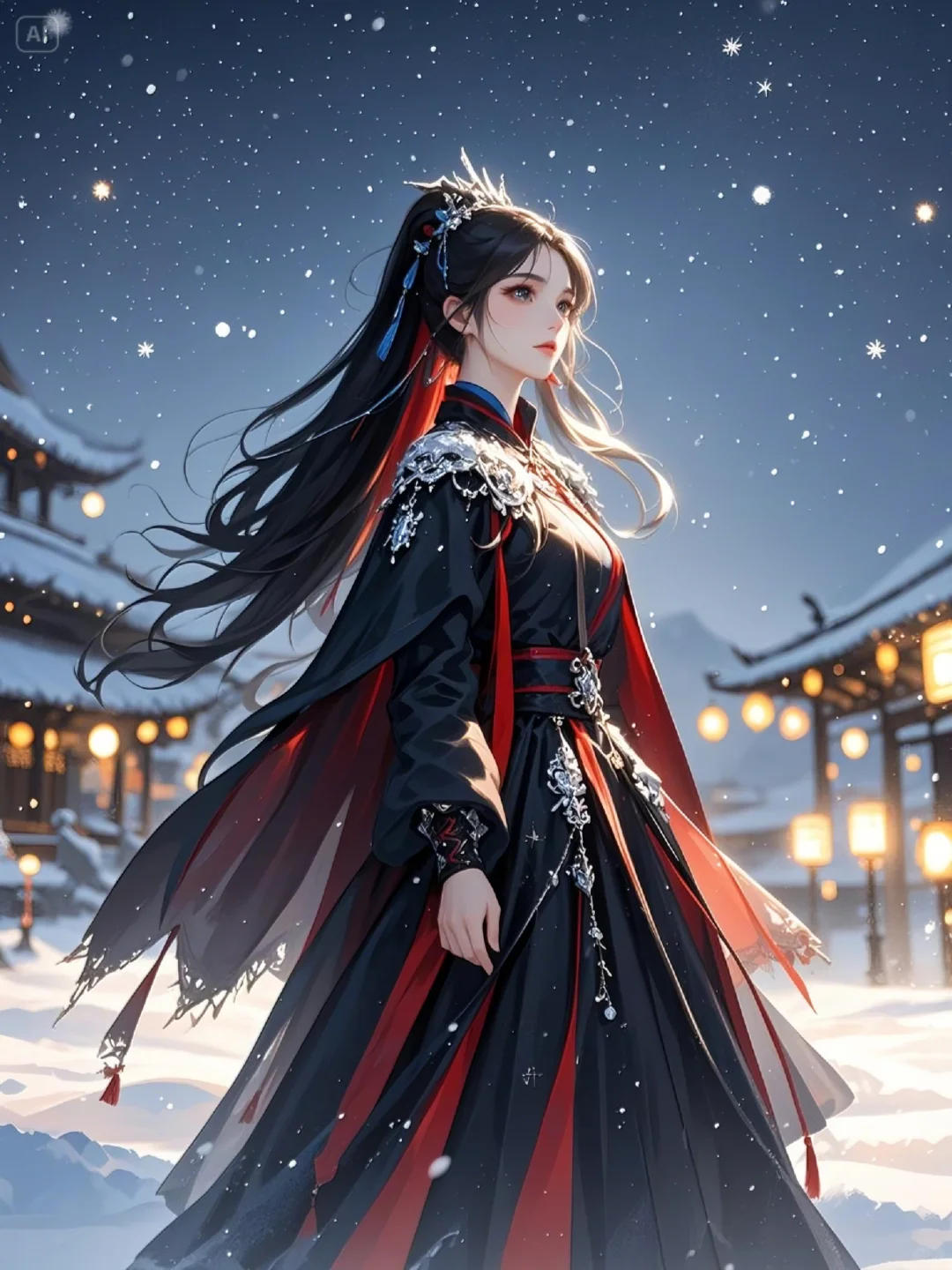 江湖文女主/雪中黑衣女子悍刀行，太酷了