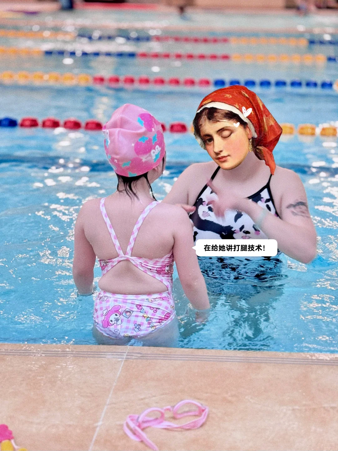 四岁半女儿学游泳🏊‍♀️