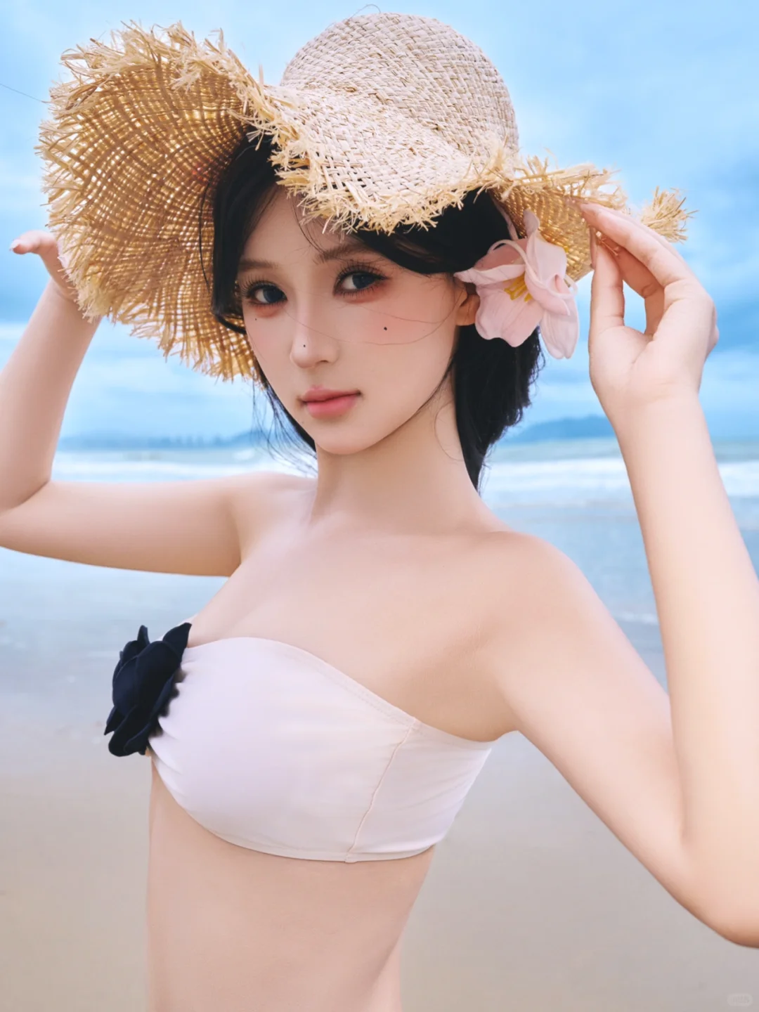 来自三亚海边才有的鲜活感🏝️比基尼少女