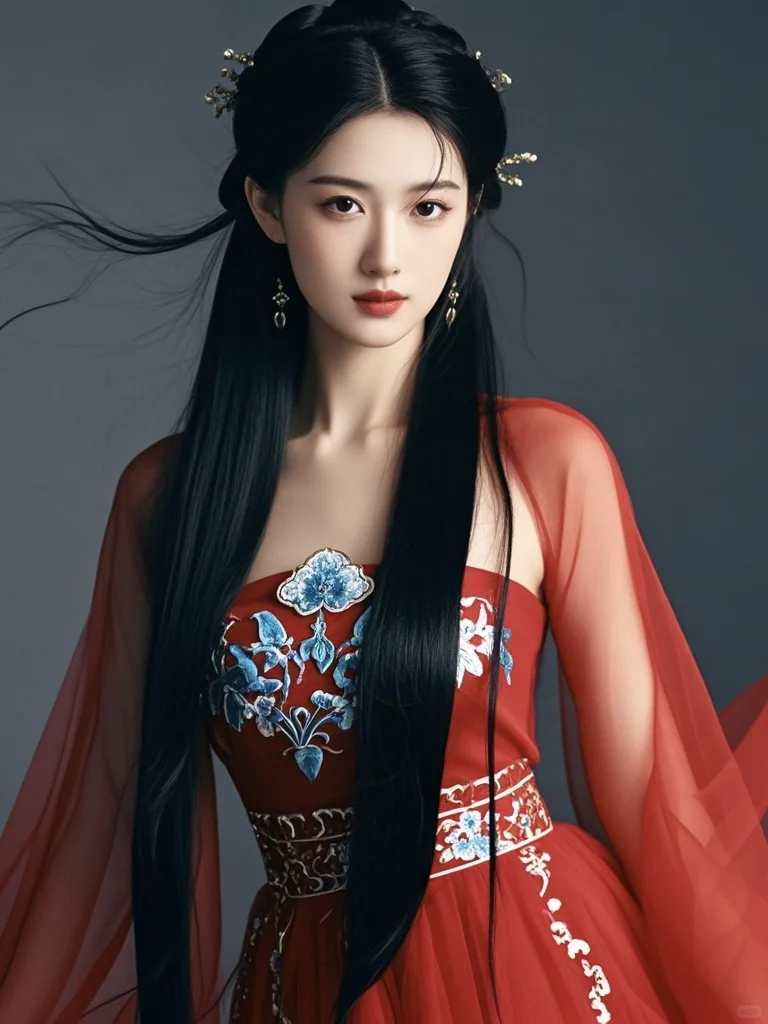 美女壁纸︳红衣古风佳人如画，一眼心动💞