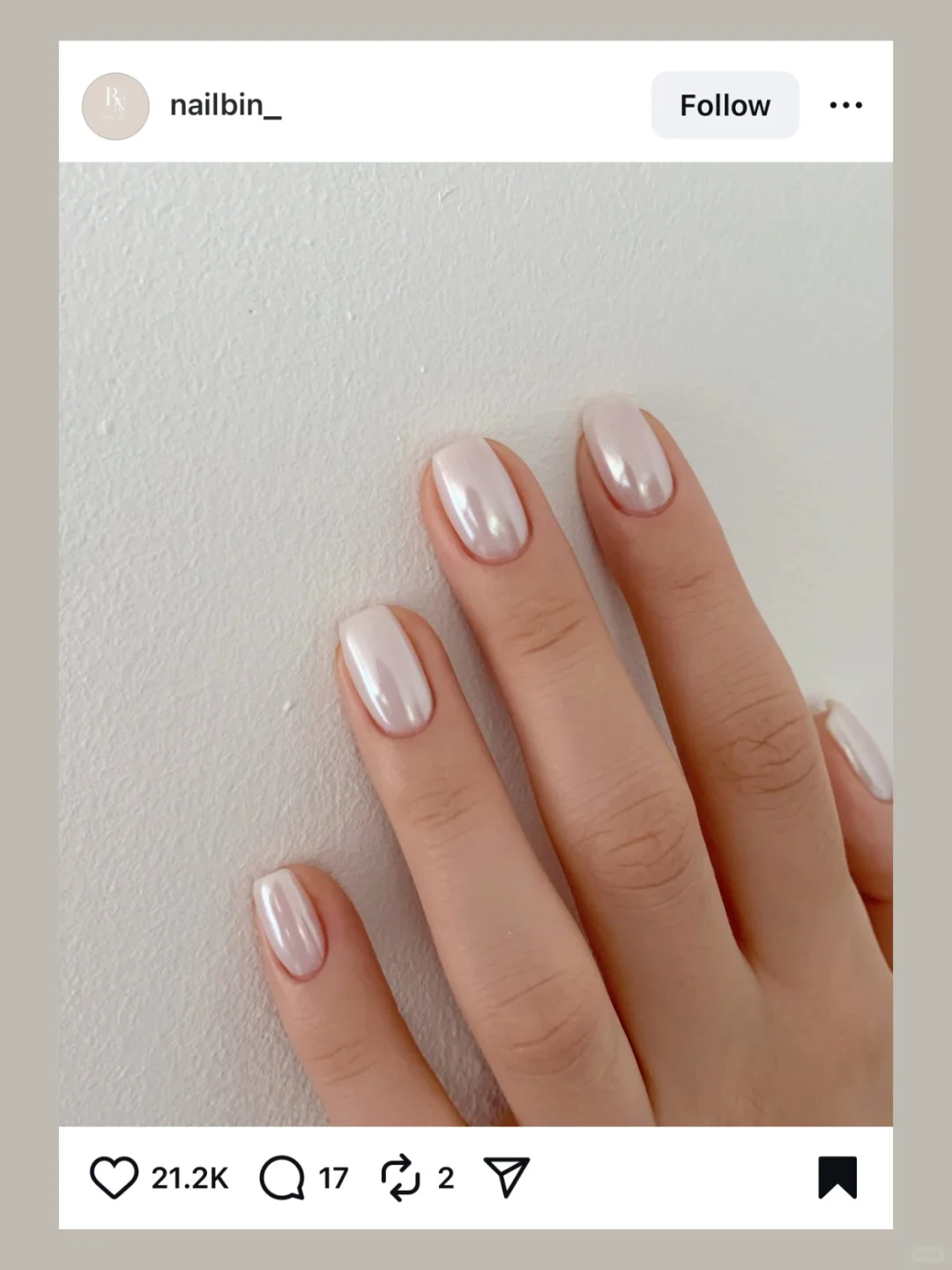 𝐌𝐚𝐫𝐤一些海莉白月光美甲💅: