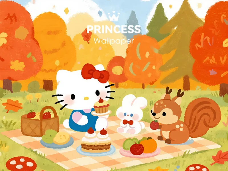 923#🍁HelloKitty秋日野餐🍂ipad高清壁纸