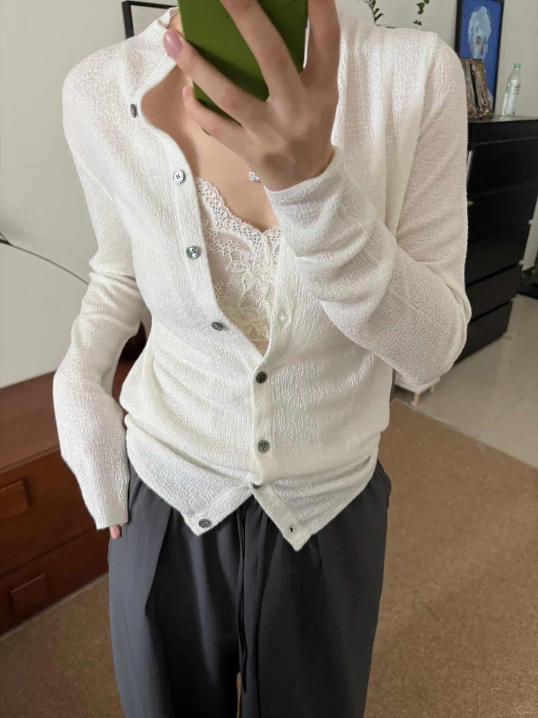 纯欲蕾丝保暖内搭❤️～