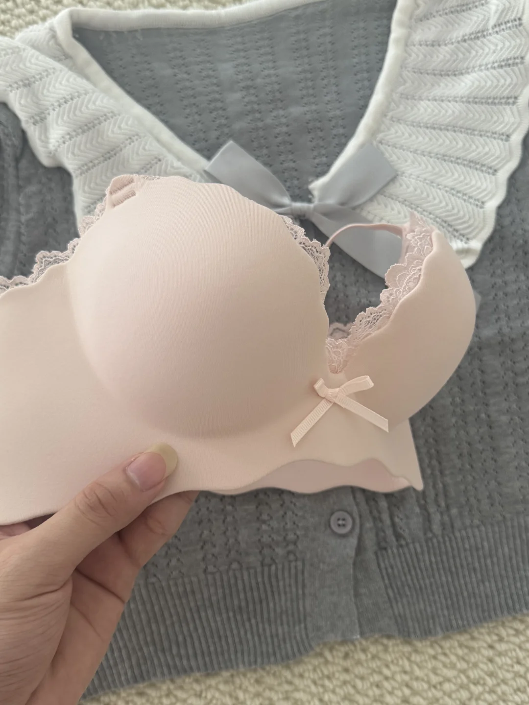 小胸天菜bra👙上身聚拢显大显圆🥹真的爱了！