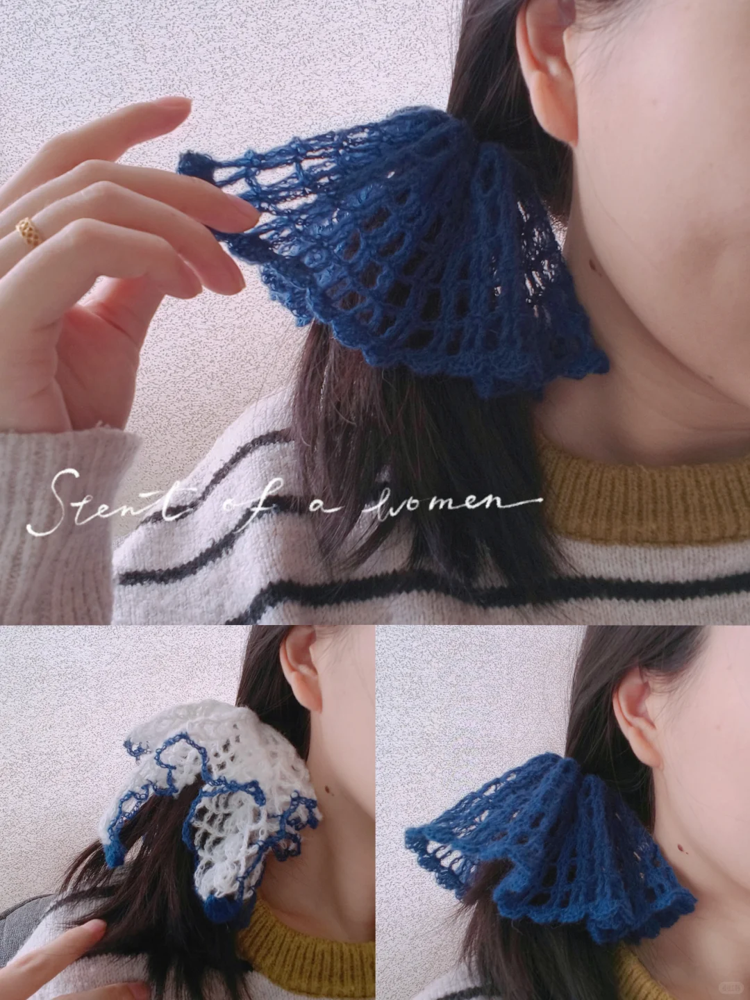 属于冬天的蕾丝发圈❄