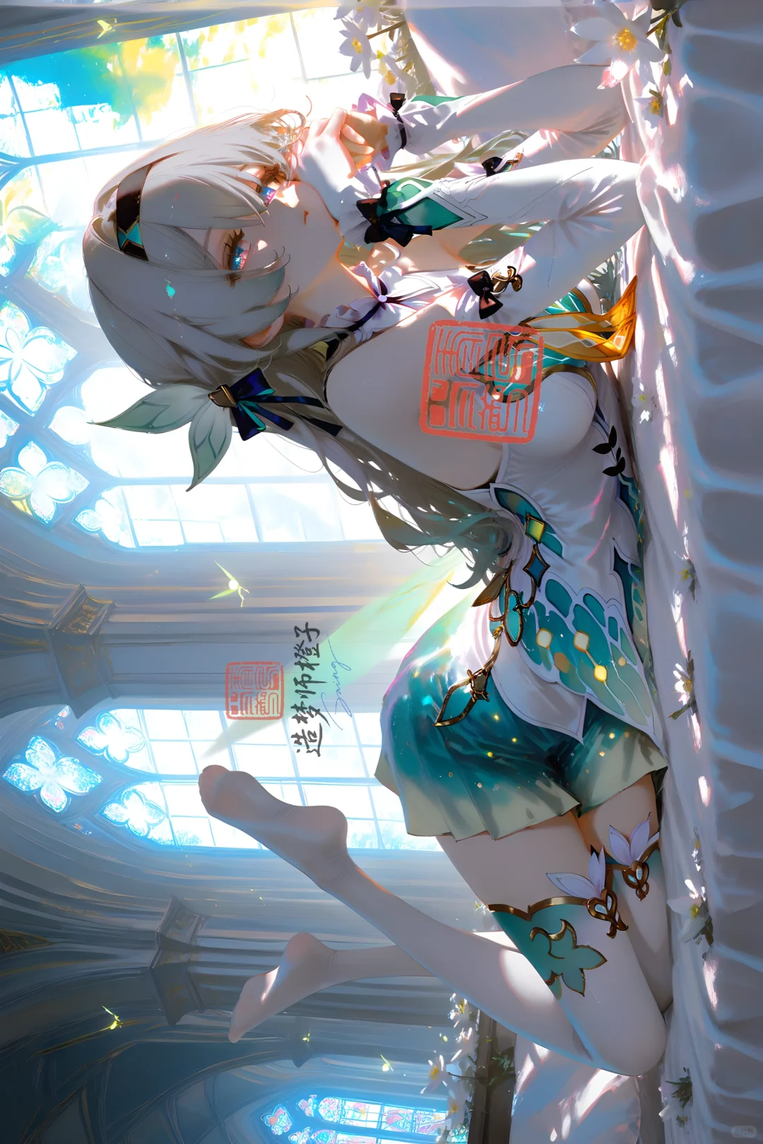 “崩铁教堂梦境✨六位女神床榻壁纸