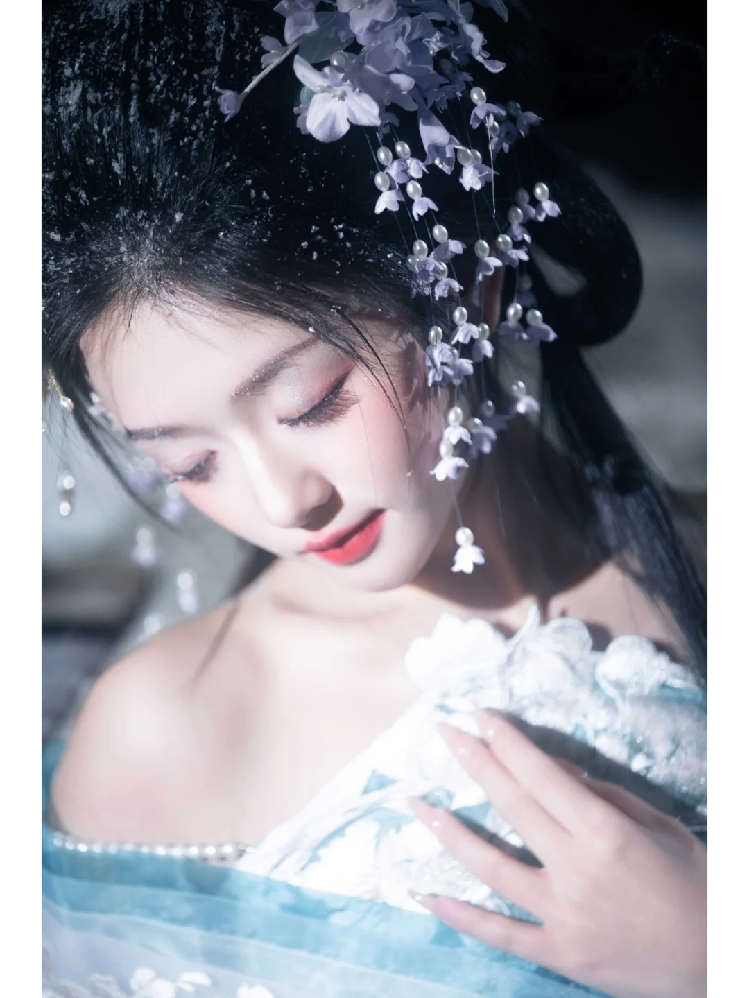 三更月,中庭恰照梨花雪🕊️冬日意境感写真