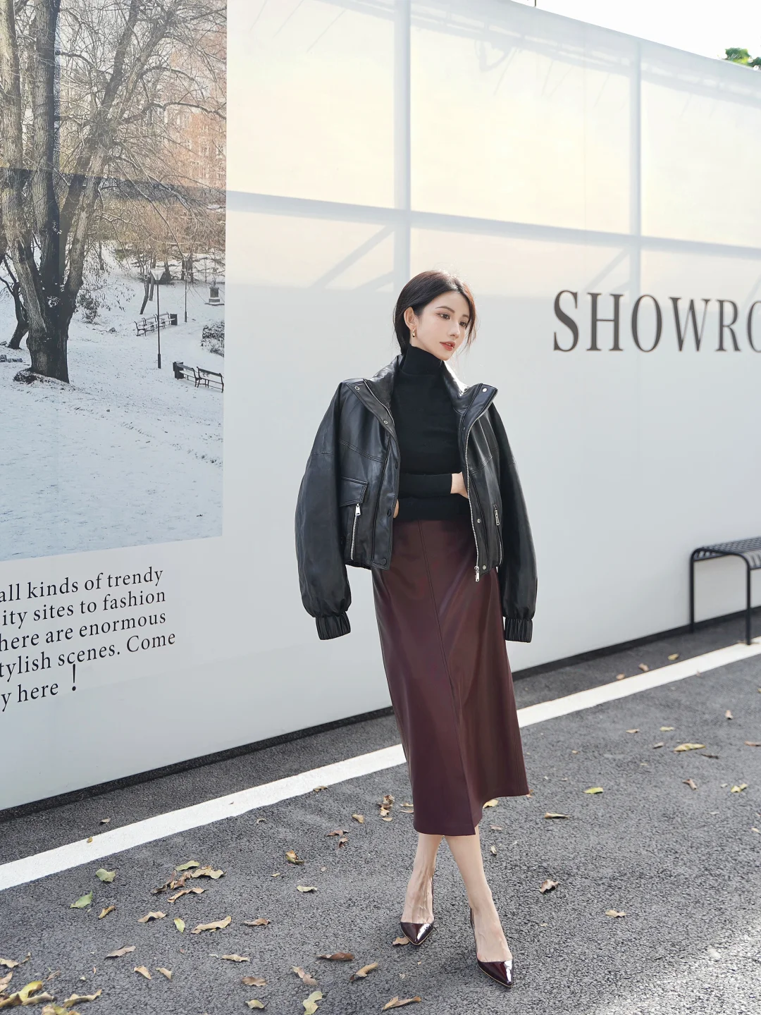Ootd | Leather & burgundy