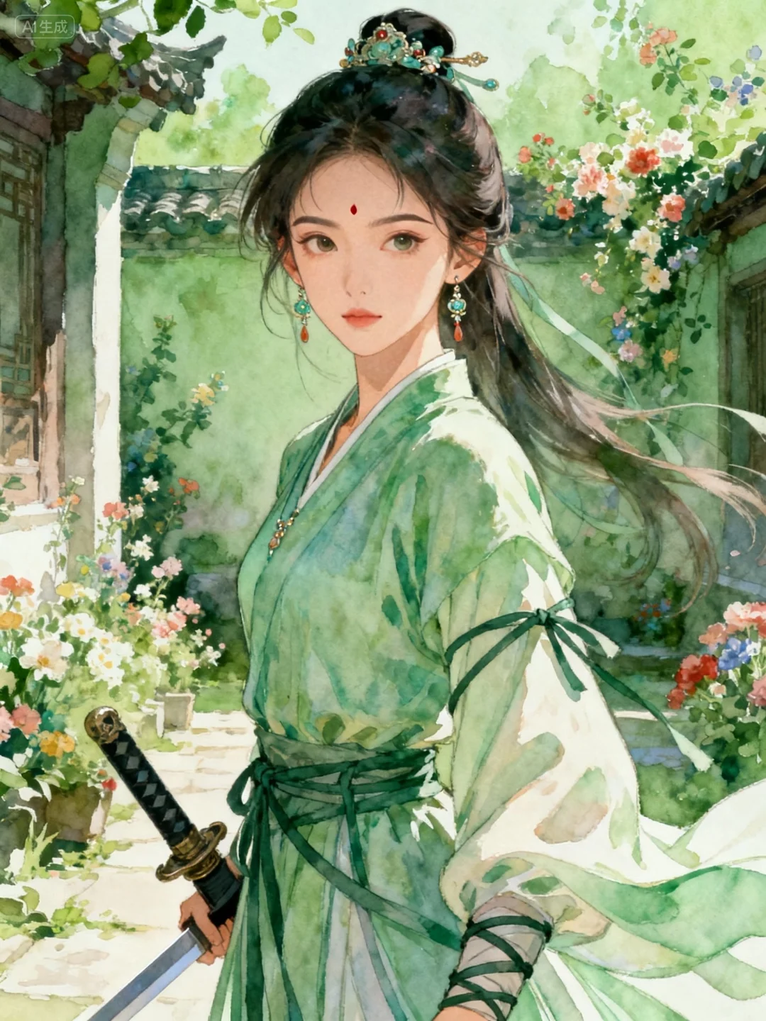 清冷仙气～水墨绿意里的江湖梦｜唯美古风