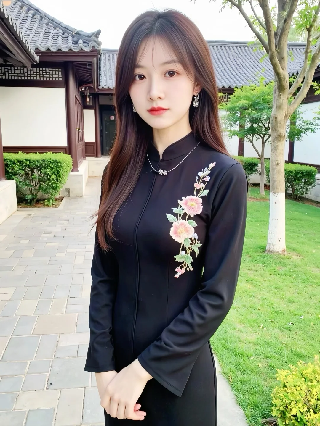 是被刺绣美晕的一件旗袍～，你也为我着迷吧