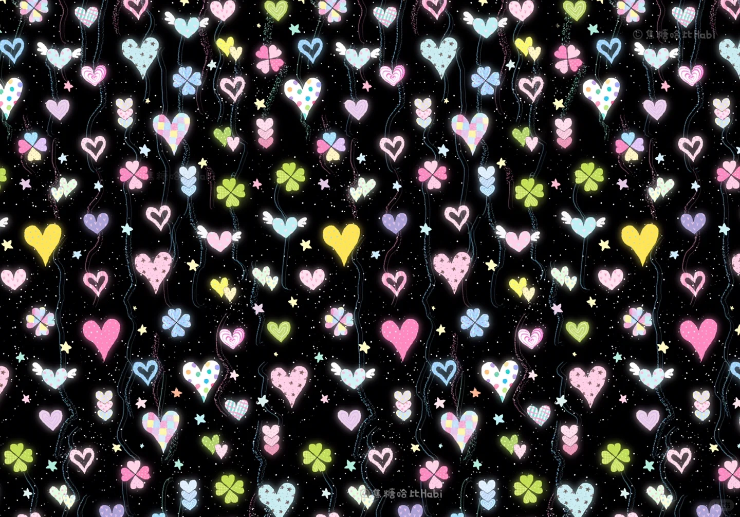iPad壁纸🌈💕彩虹爱心 Rainbow Heart