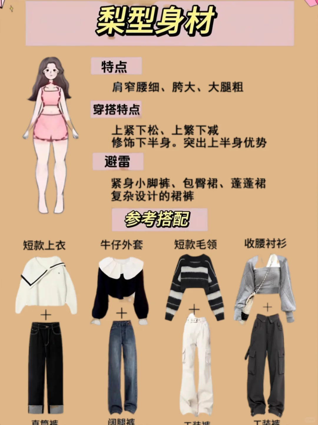 不同身材的穿搭公式❗️学起来~