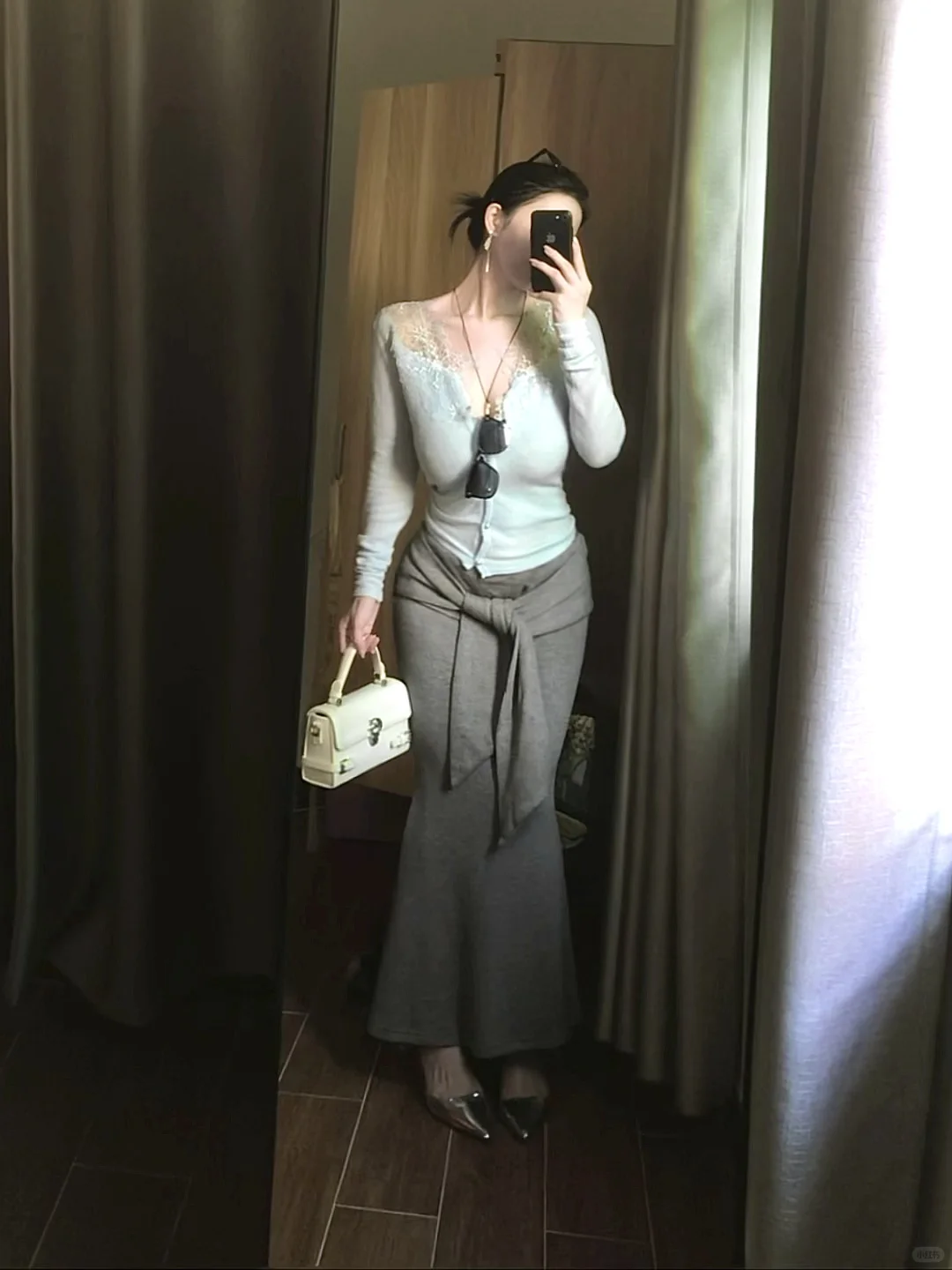 蓝灰色系尊的很气质美女感唉～