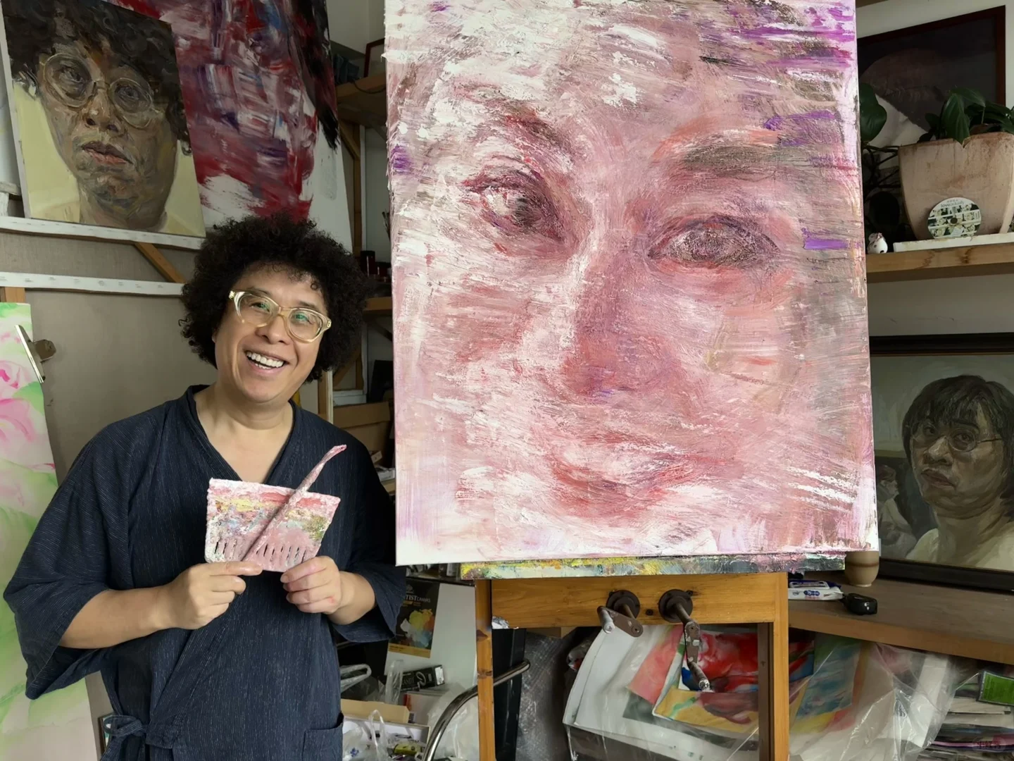 今天完成了油画肖像《Ali 》画出了妩媚与性情