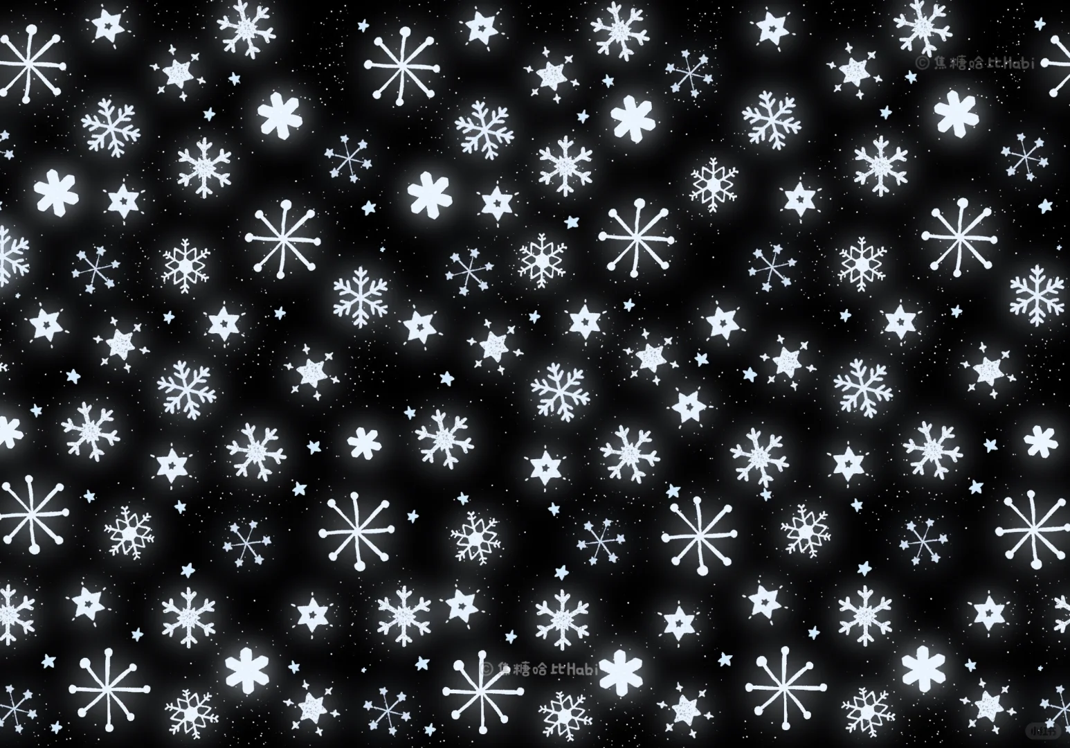 iPad壁纸❄️💙𝑩𝒍𝒖𝒆 𝑺𝒏𝒐𝒘 蓝色雪花