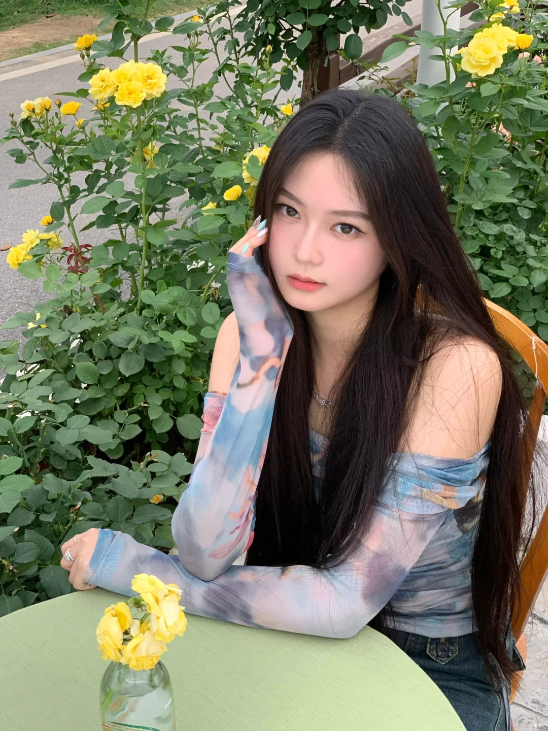 清冷感还得是长直发