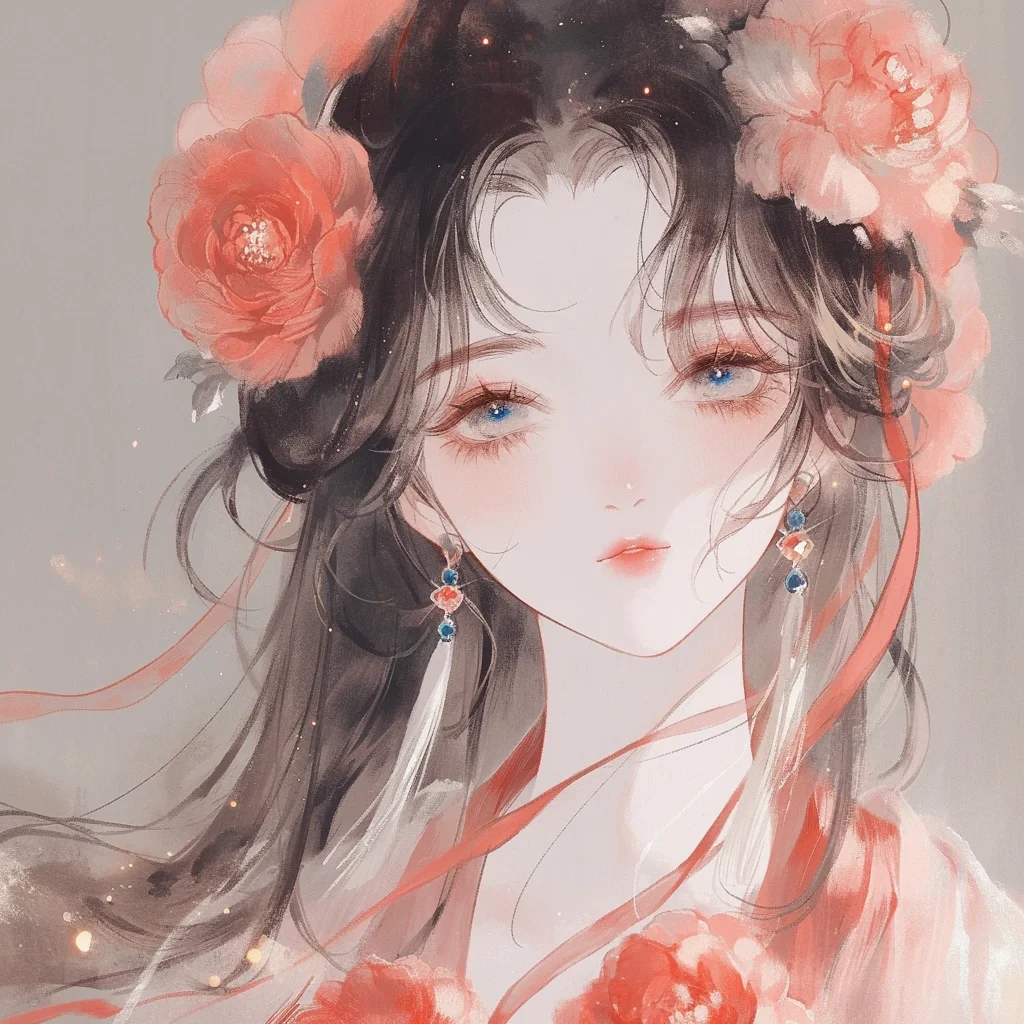 🌸古风头像：国色天香。