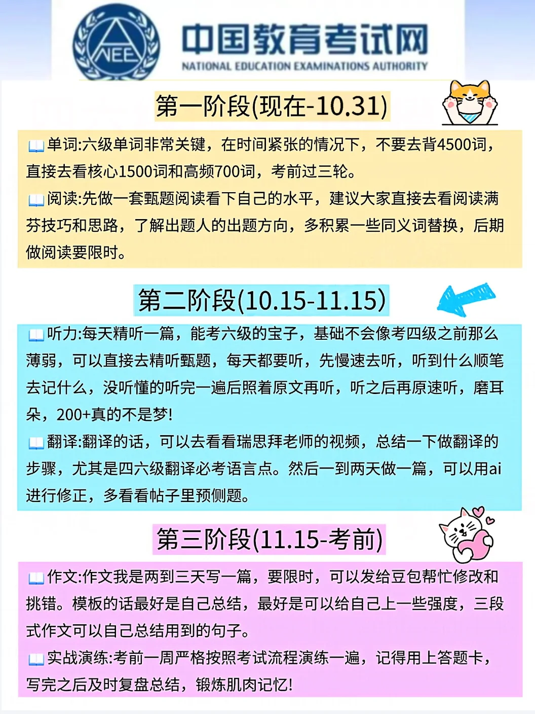 国庆后,六级来不及可以借鉴去年的我