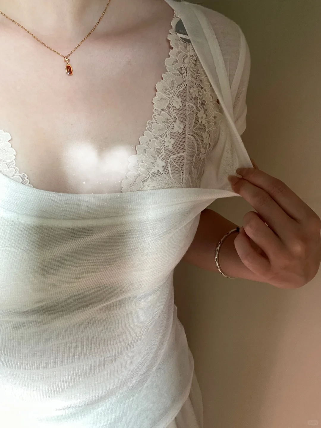 退货党这次留下了!!这蕾丝也太显白了!