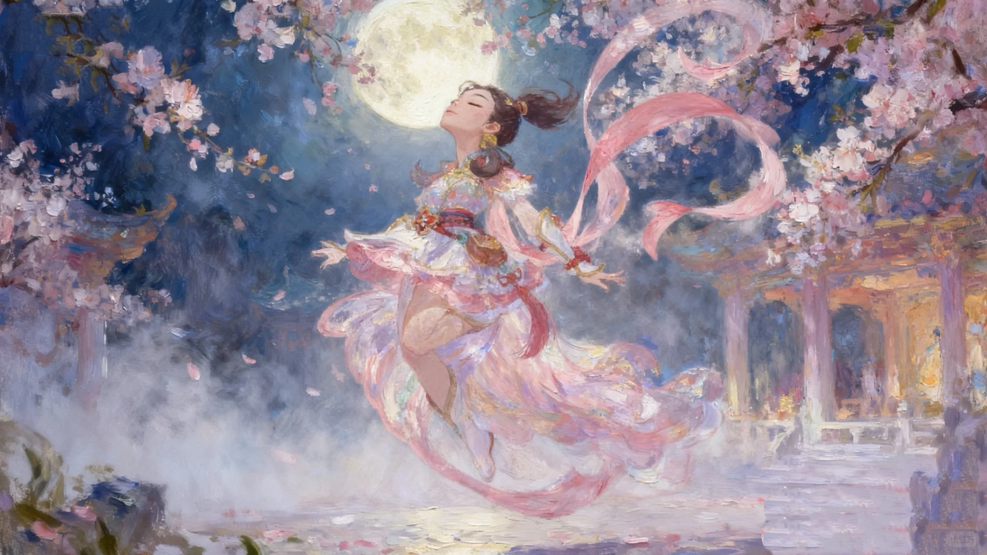 梦幻手游飞燕女×国风油画：一整个被仙到，这