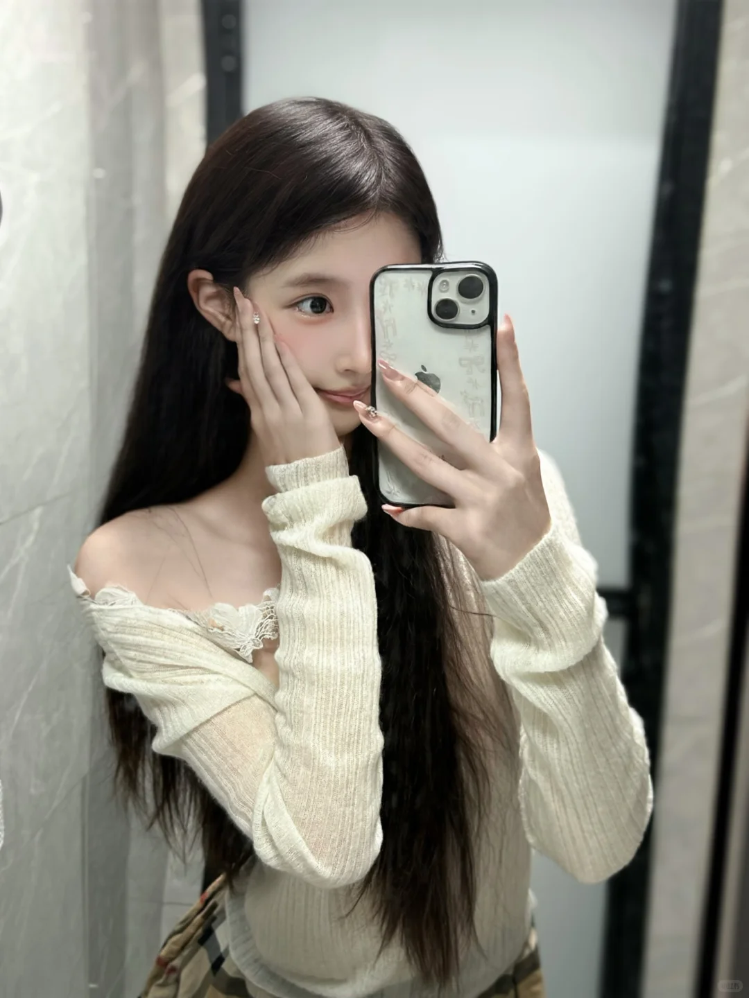 JYINLOVE* 许妍感真丝羊毛蕾丝花边上衣